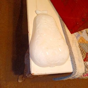 Fenton Milk Glass Pear Dish